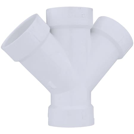 Charlotte Pipe And Foundry 1-1/2 In. Schedule 40 DWV PVC Double Wye PVC 00611  0600HA